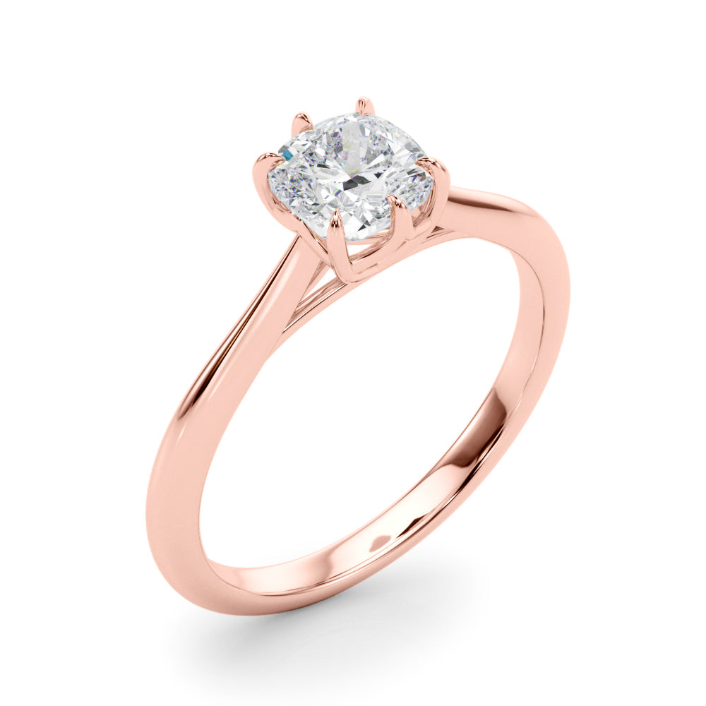 Cushion Petite Cathedral 6-Claw Prong Solitaire Setting