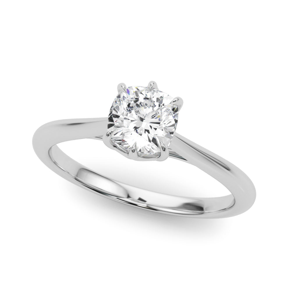 Cushion Petite Cathedral 6-Claw Prong Solitaire Setting