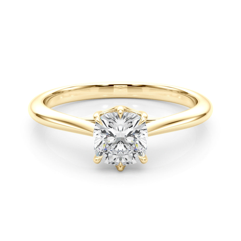 Cushion Petite Cathedral 6-Claw Prong Solitaire Setting