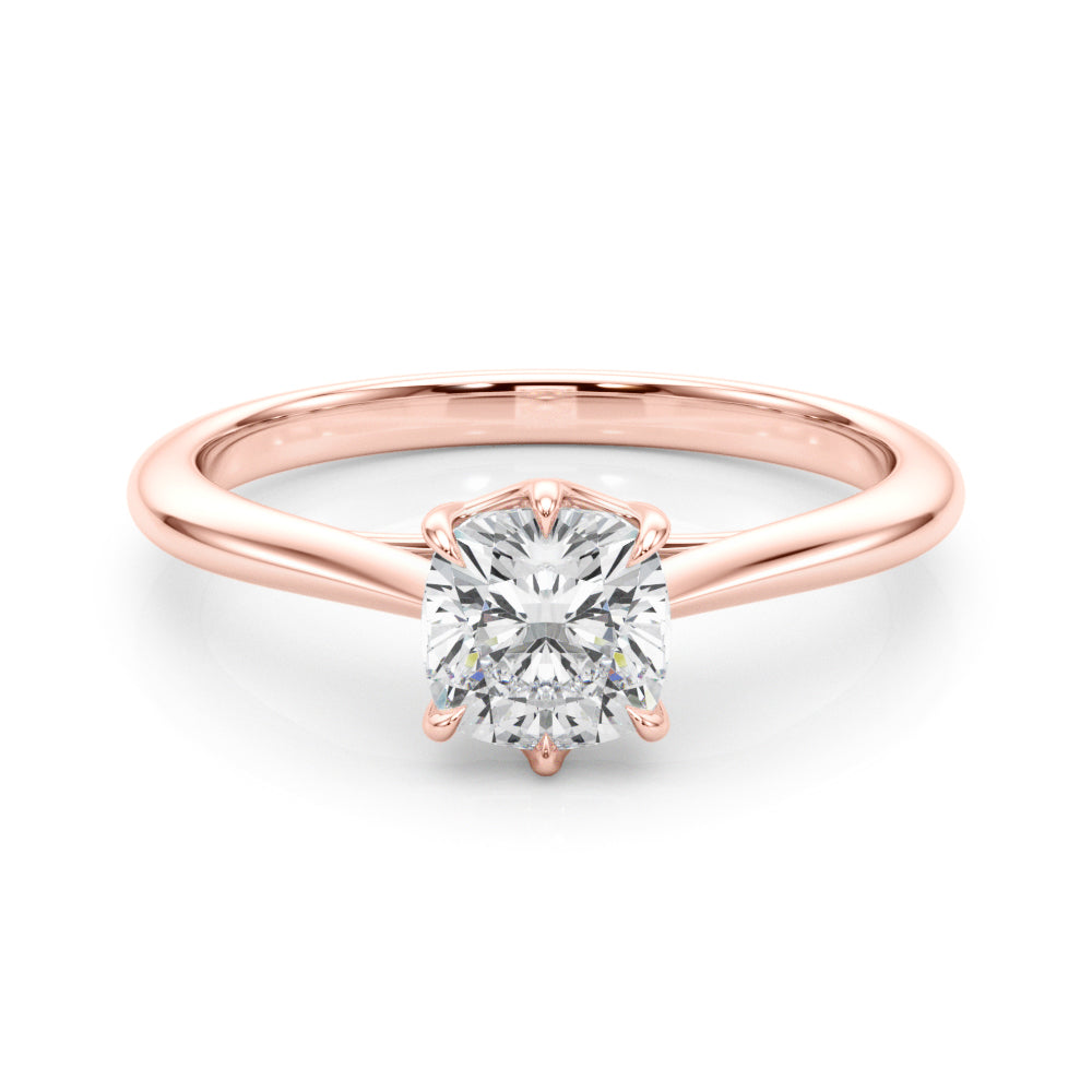 Cushion Petite Cathedral 6-Claw Prong Solitaire Setting