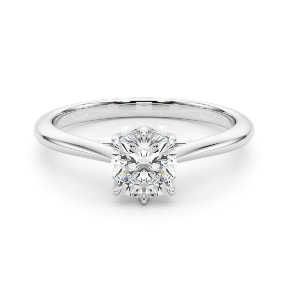 Cushion Petite Cathedral 6-Claw Prong Solitaire Setting