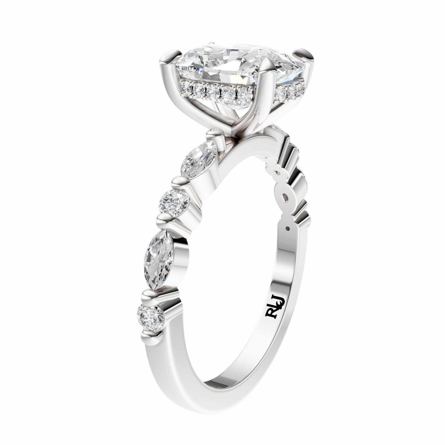 Cushion Alternating Elegance Setting