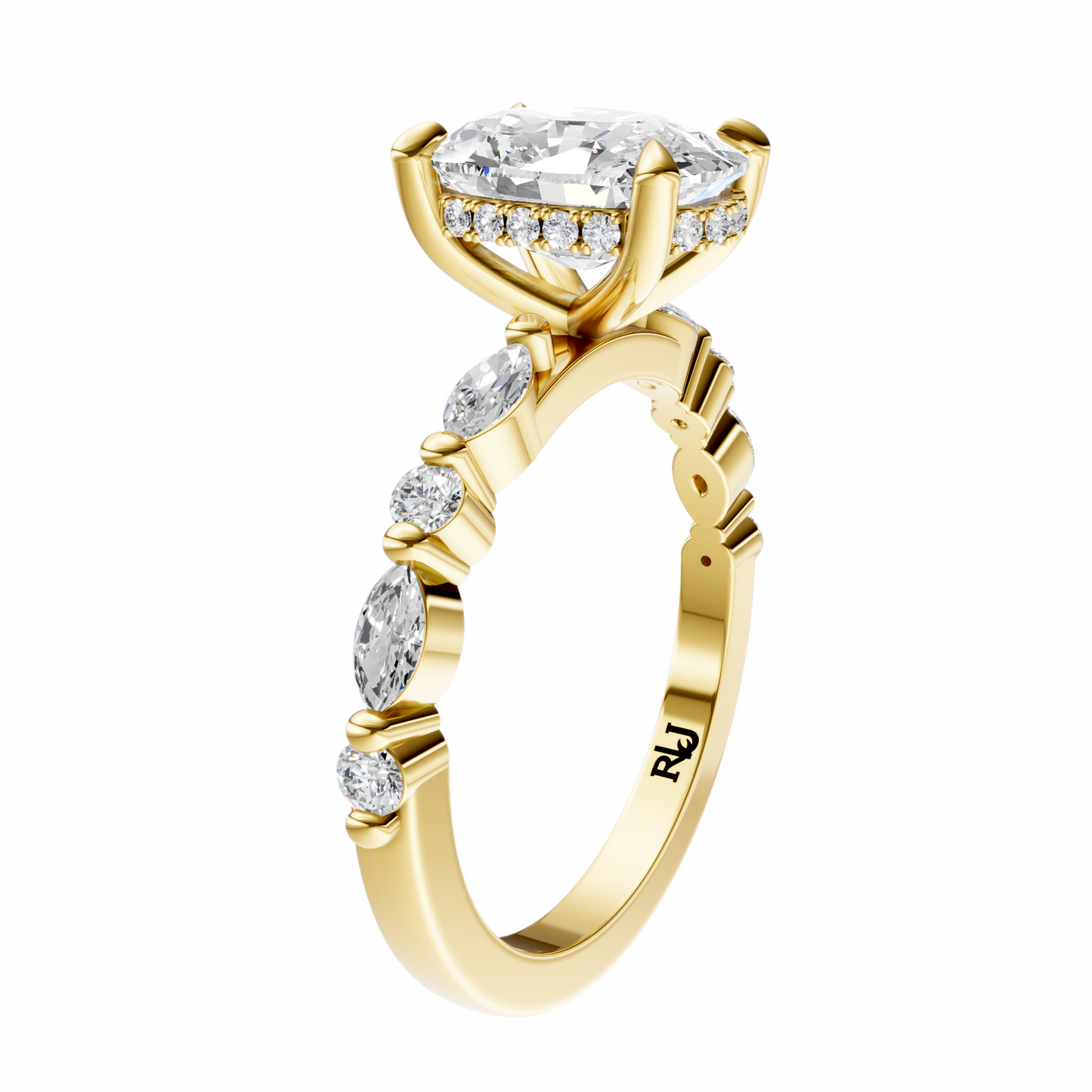 Cushion Alternating Elegance Setting