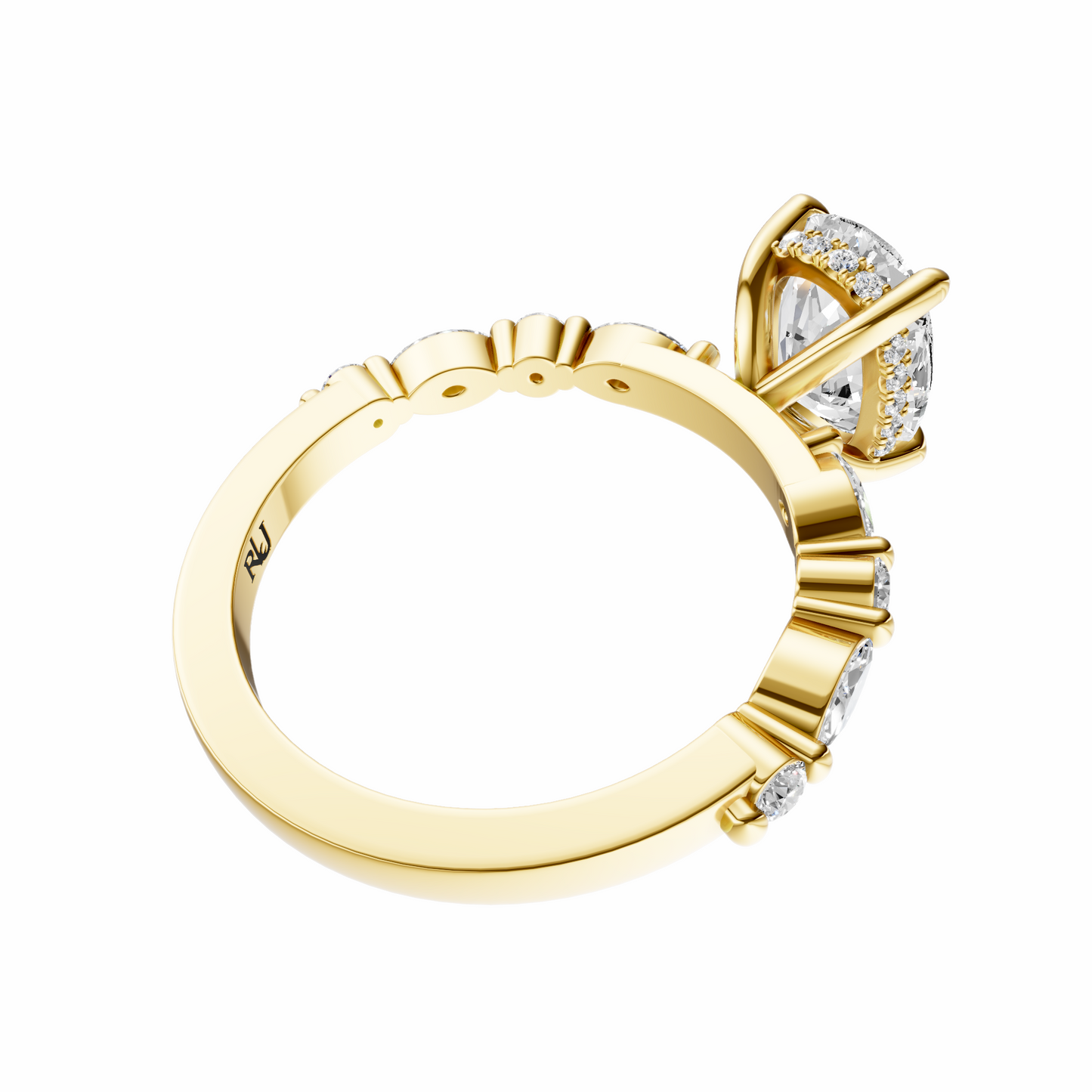 Cushion Alternating Elegance Setting