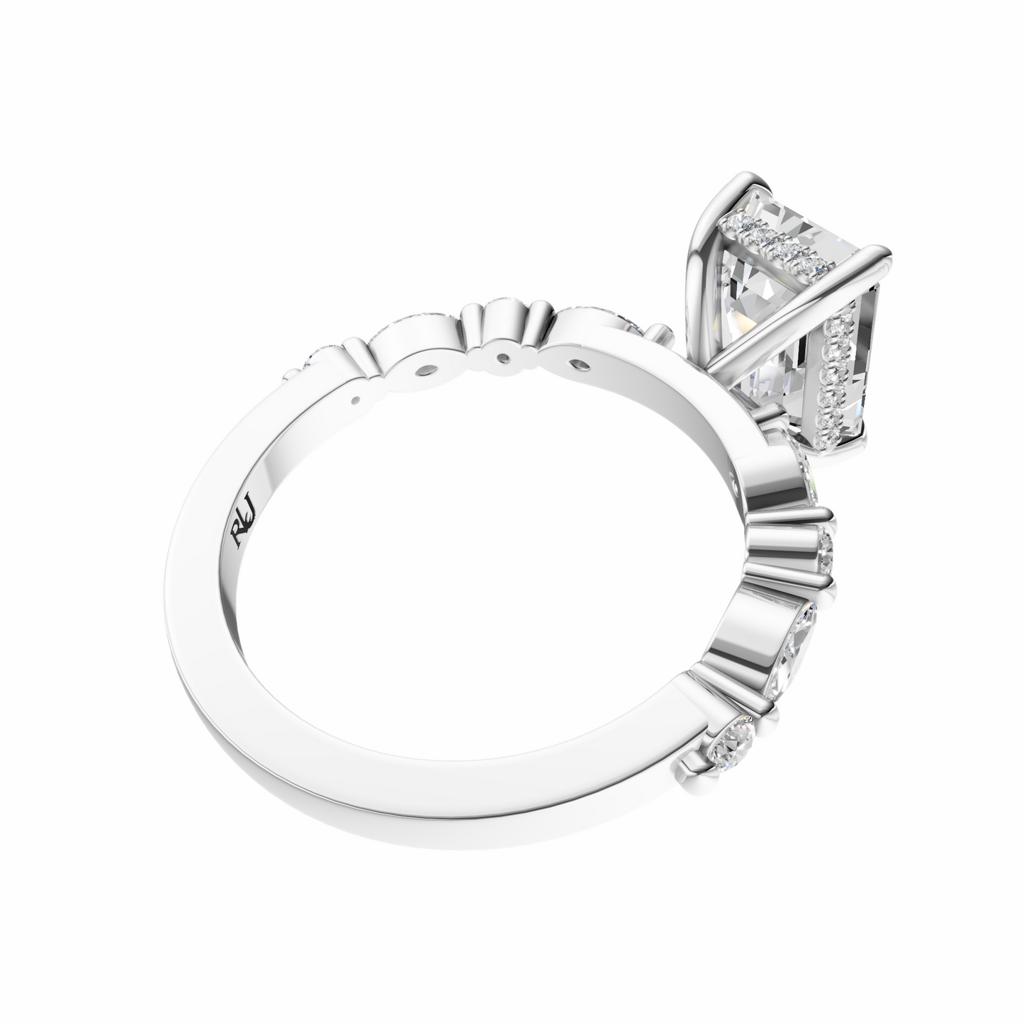 Emerald Alternating Elegance Setting