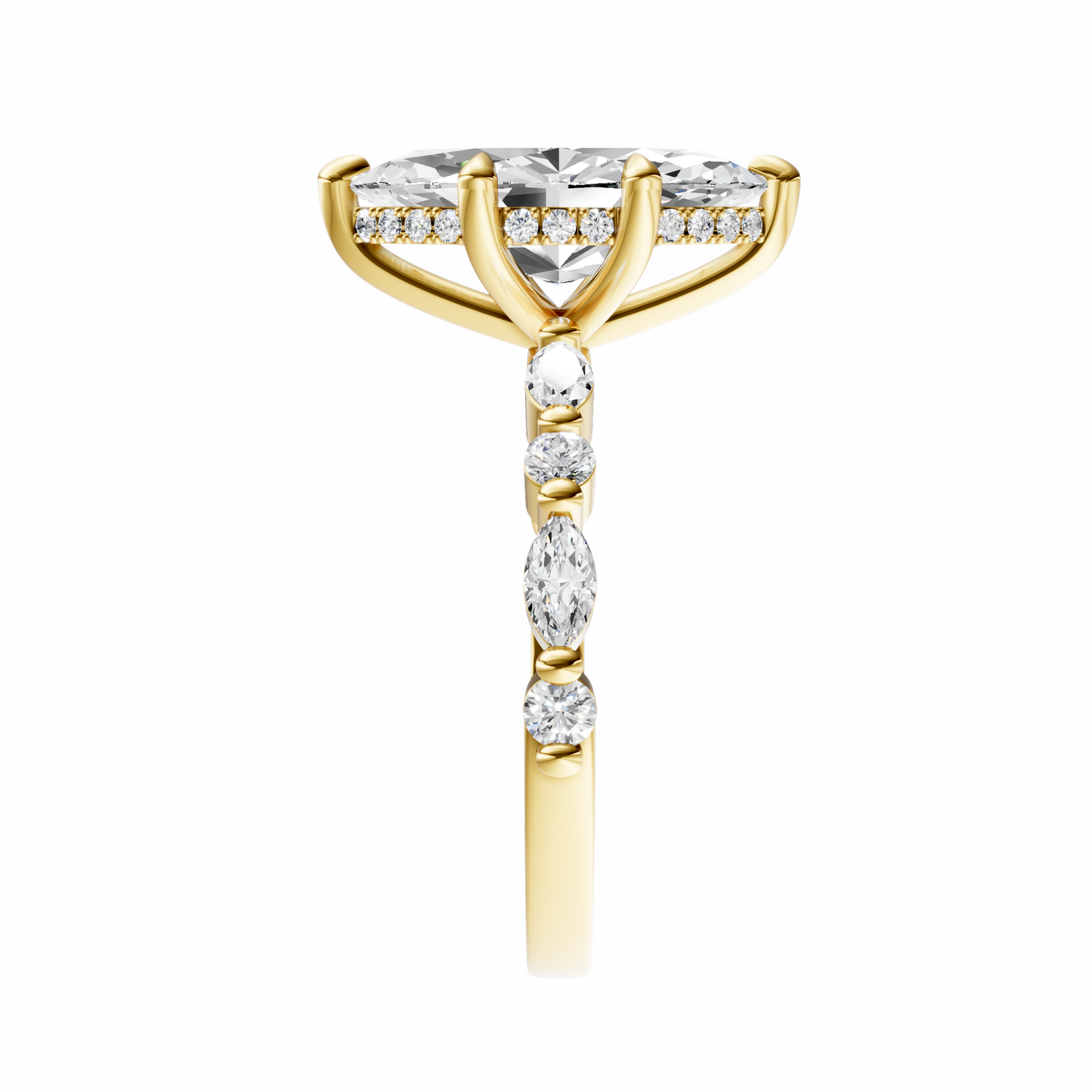 Marquise Alternating Elegance Setting