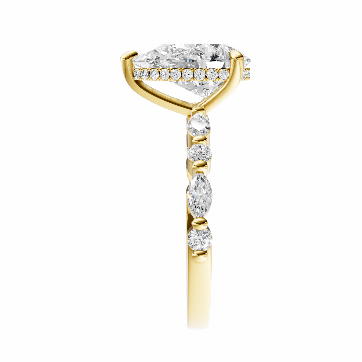 Pear Alternating Elegance Setting