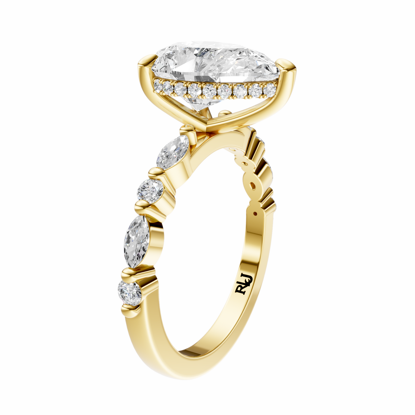 Pear Alternating Elegance Setting