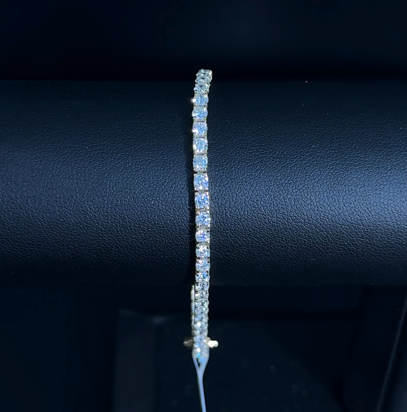 3.98ctw Round Lab Diamond 14kt Yellow Gold Tennis Bracelet