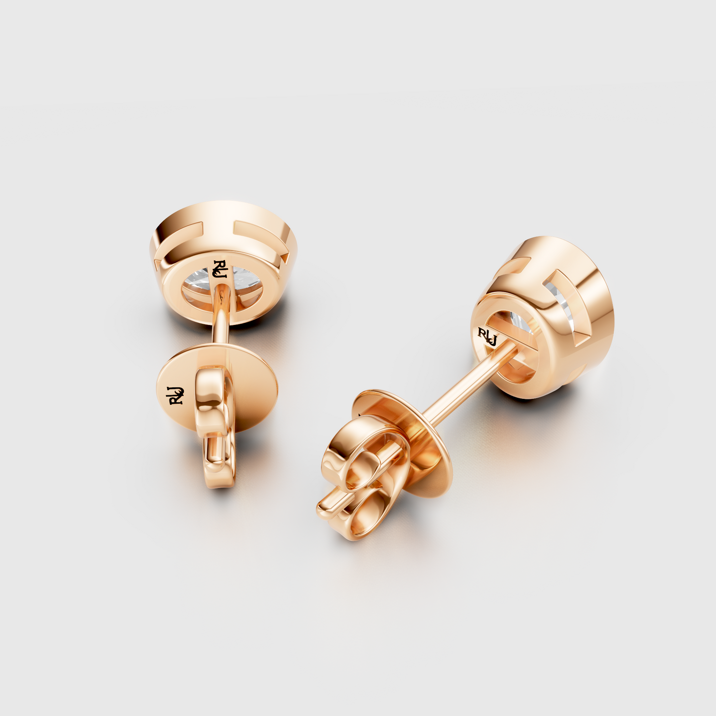 Oval Lab Diamond Bezel Earrings