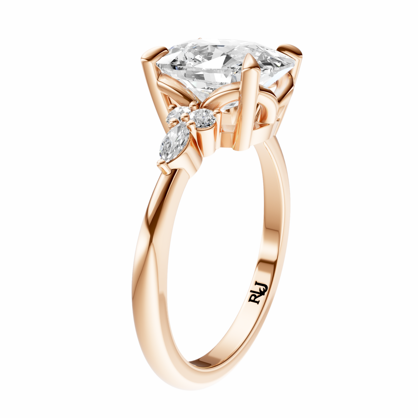 Cushion Cluster Elegance Setting