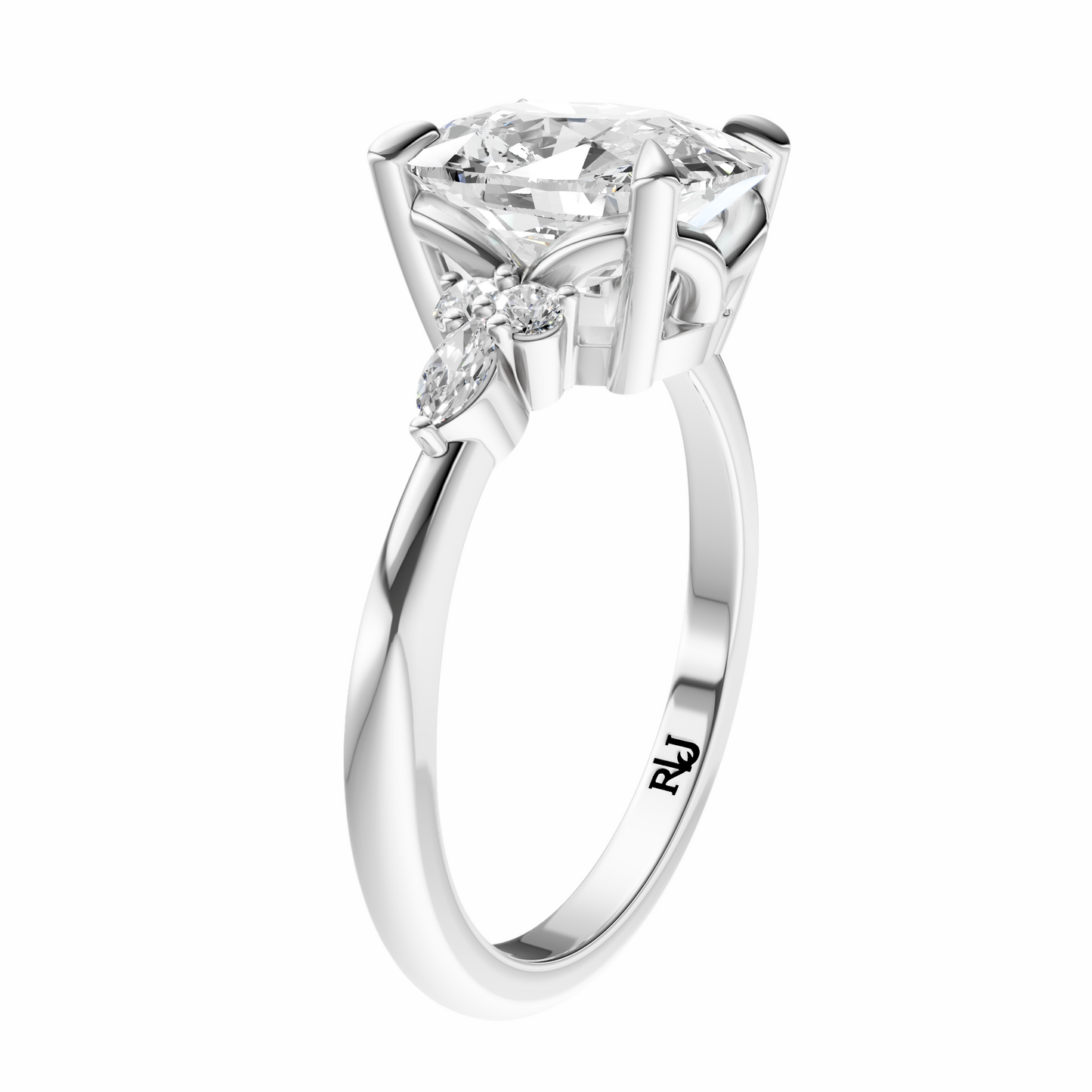 Cushion Cluster Elegance Setting