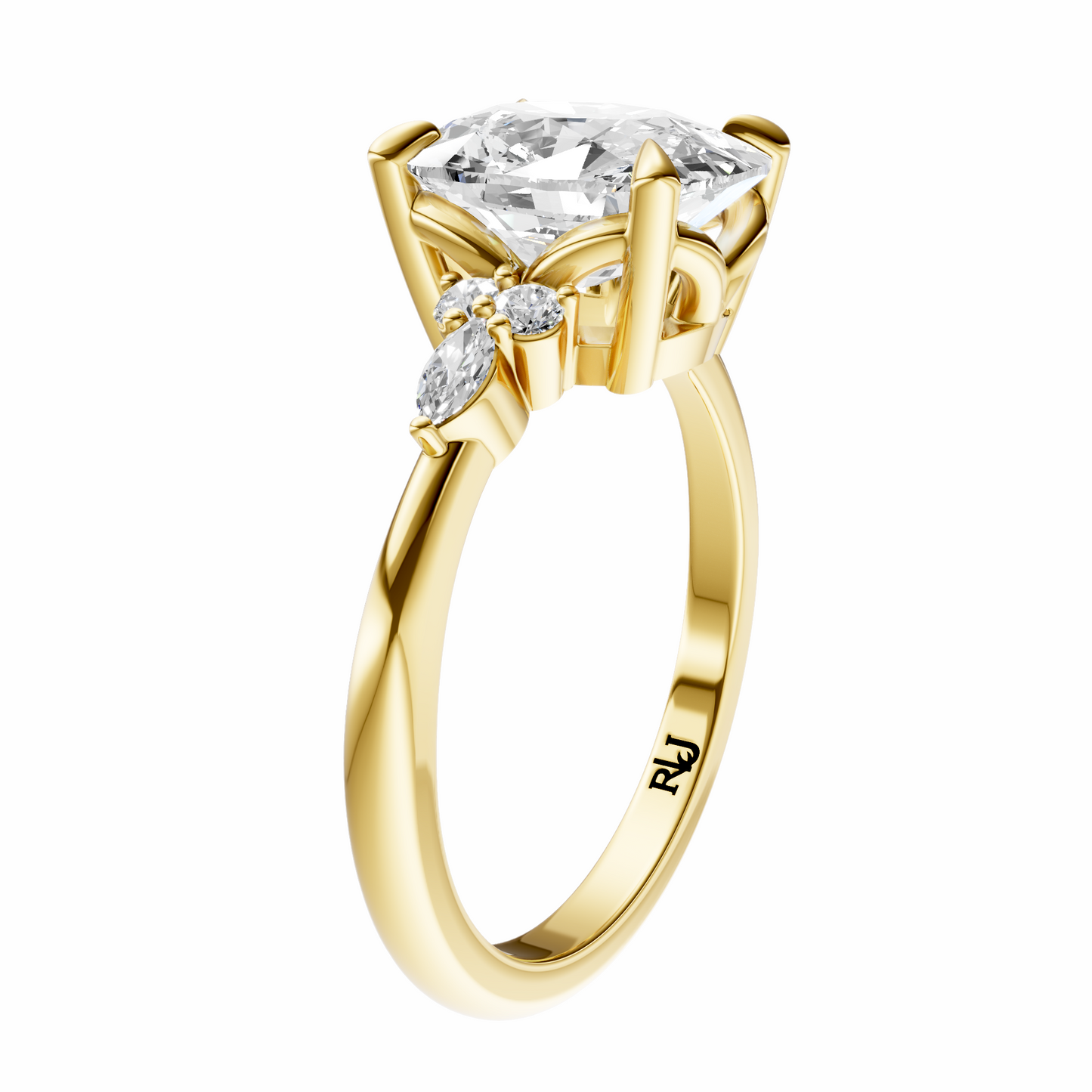 Cushion Cluster Elegance Setting