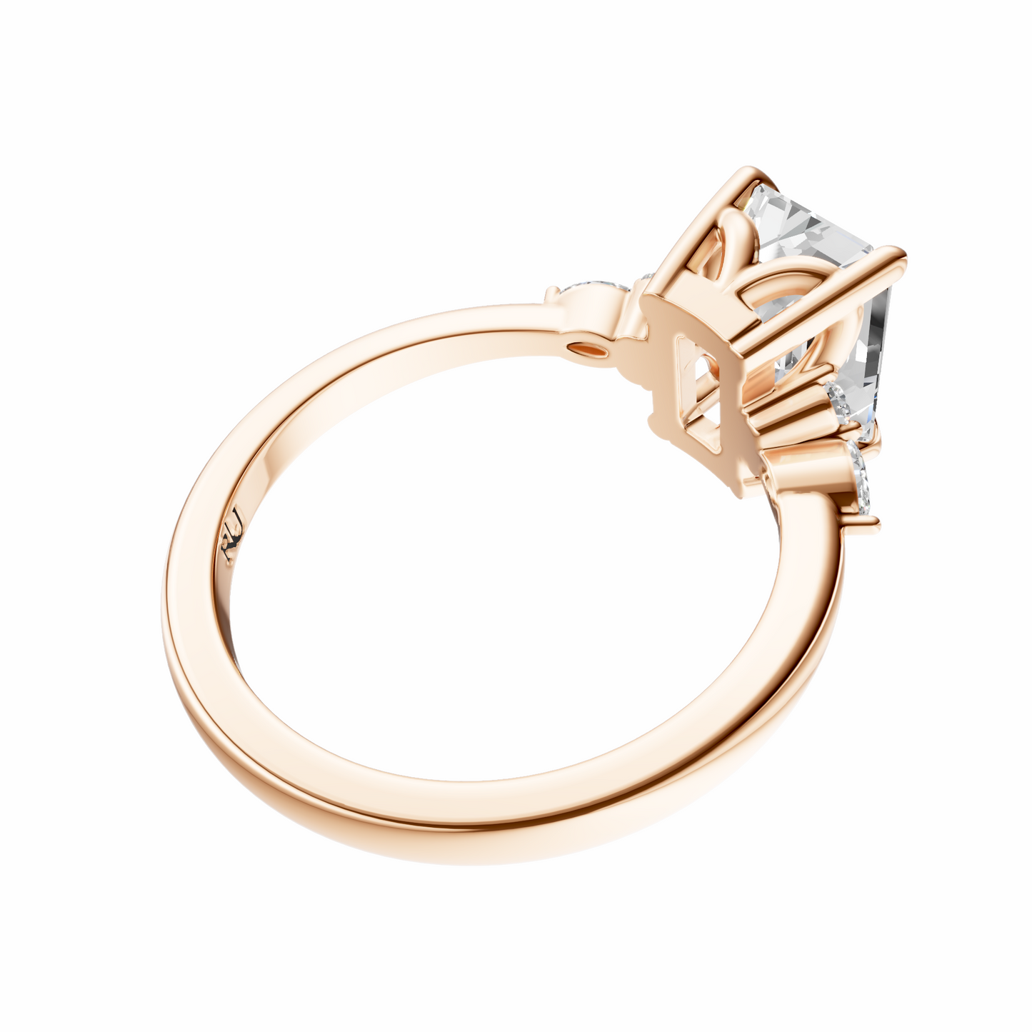 Emerald Cluster Elegance Setting