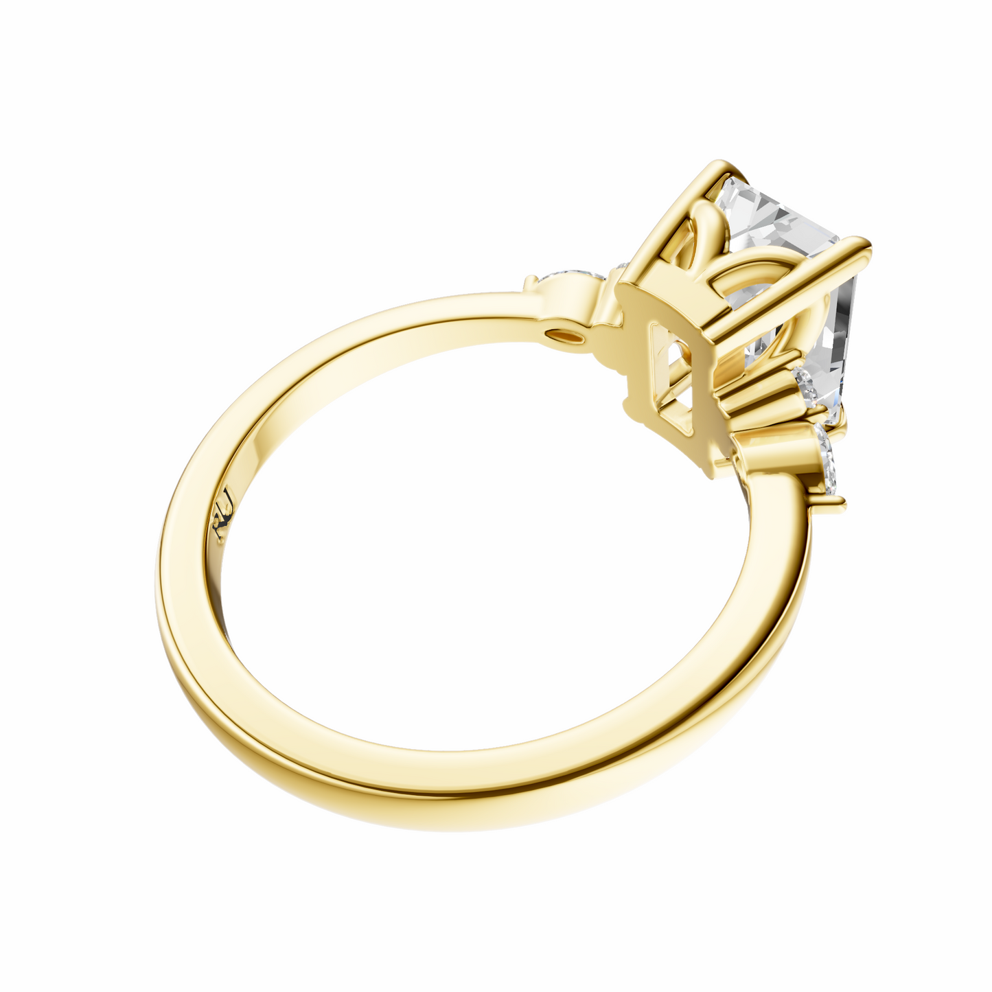 Emerald Cluster Elegance Setting