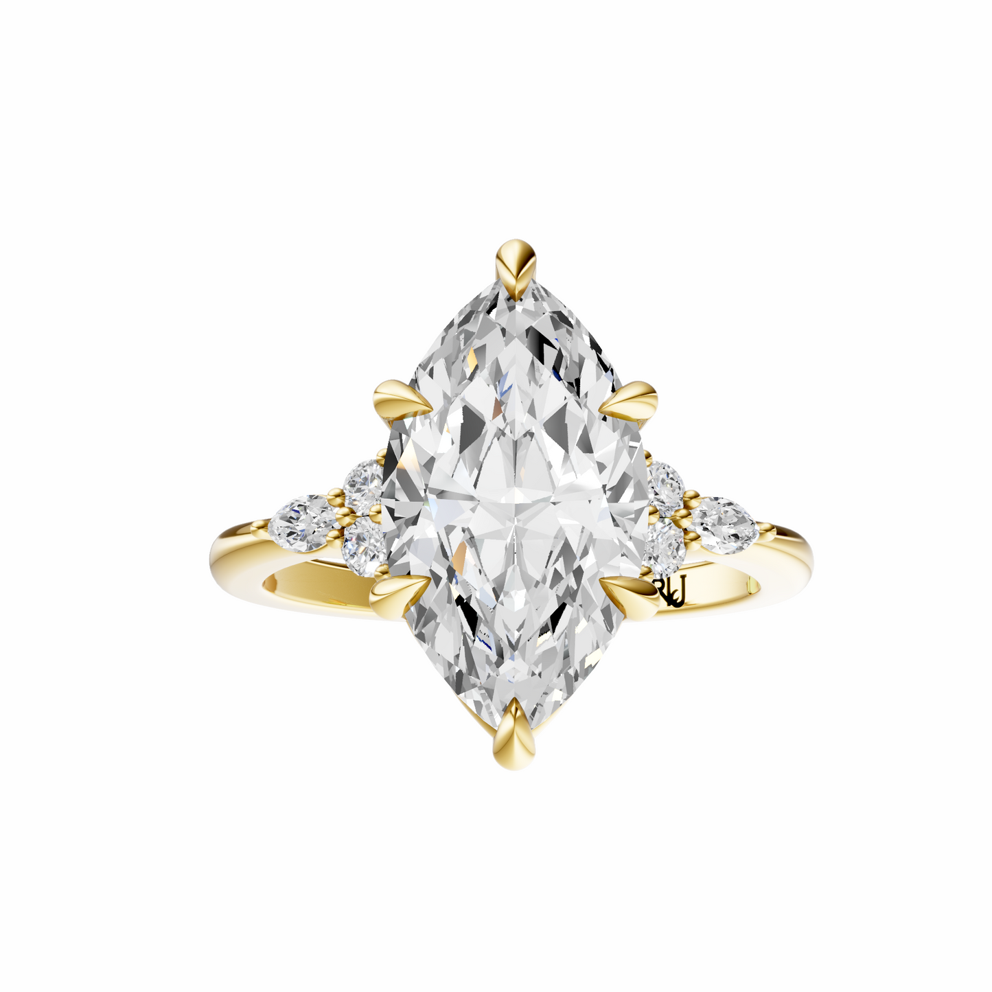 Marquise Cluster Elegance Setting