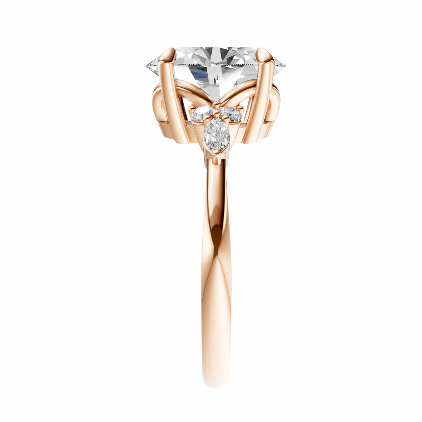 Oval Cluster Elegance Setting