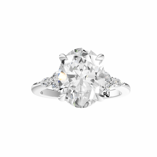 Oval Cluster Elegance Setting