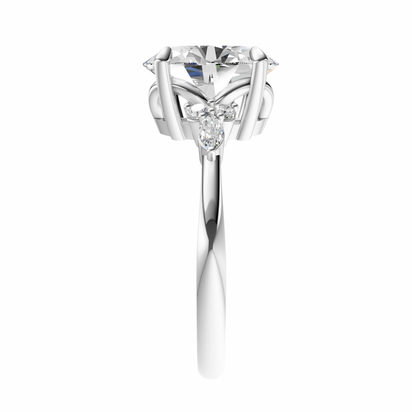 Oval Cluster Elegance Setting