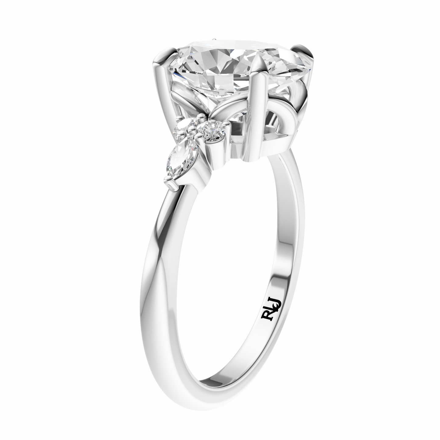 Oval Cluster Elegance Setting