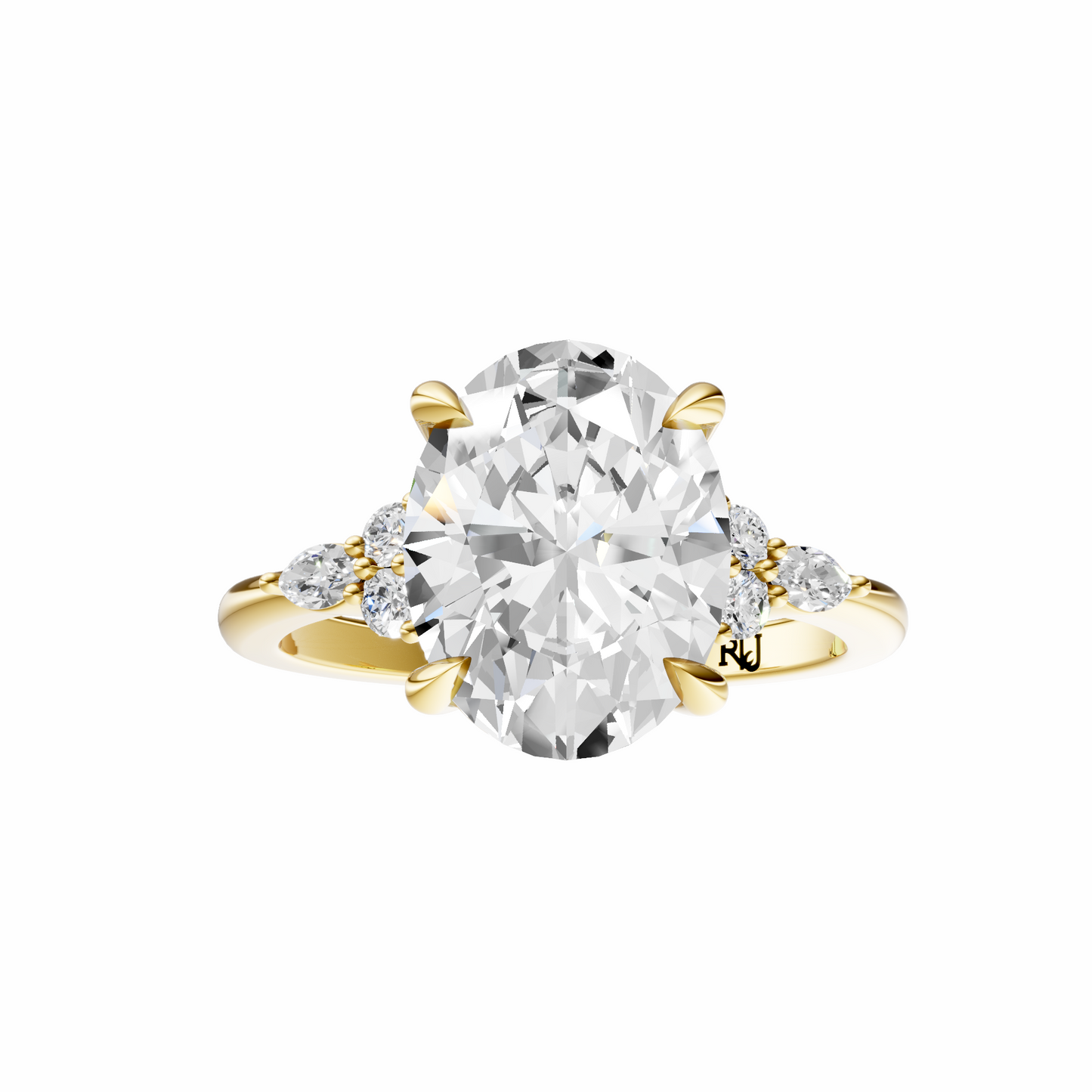 Oval Cluster Elegance Setting