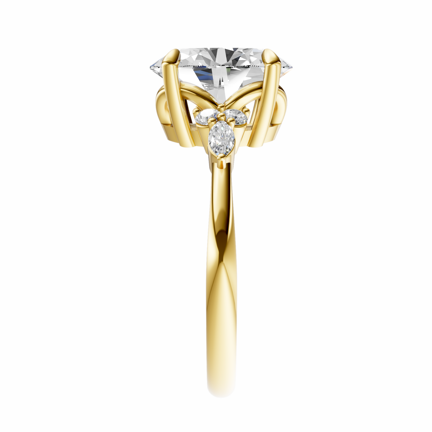 Oval Cluster Elegance Setting