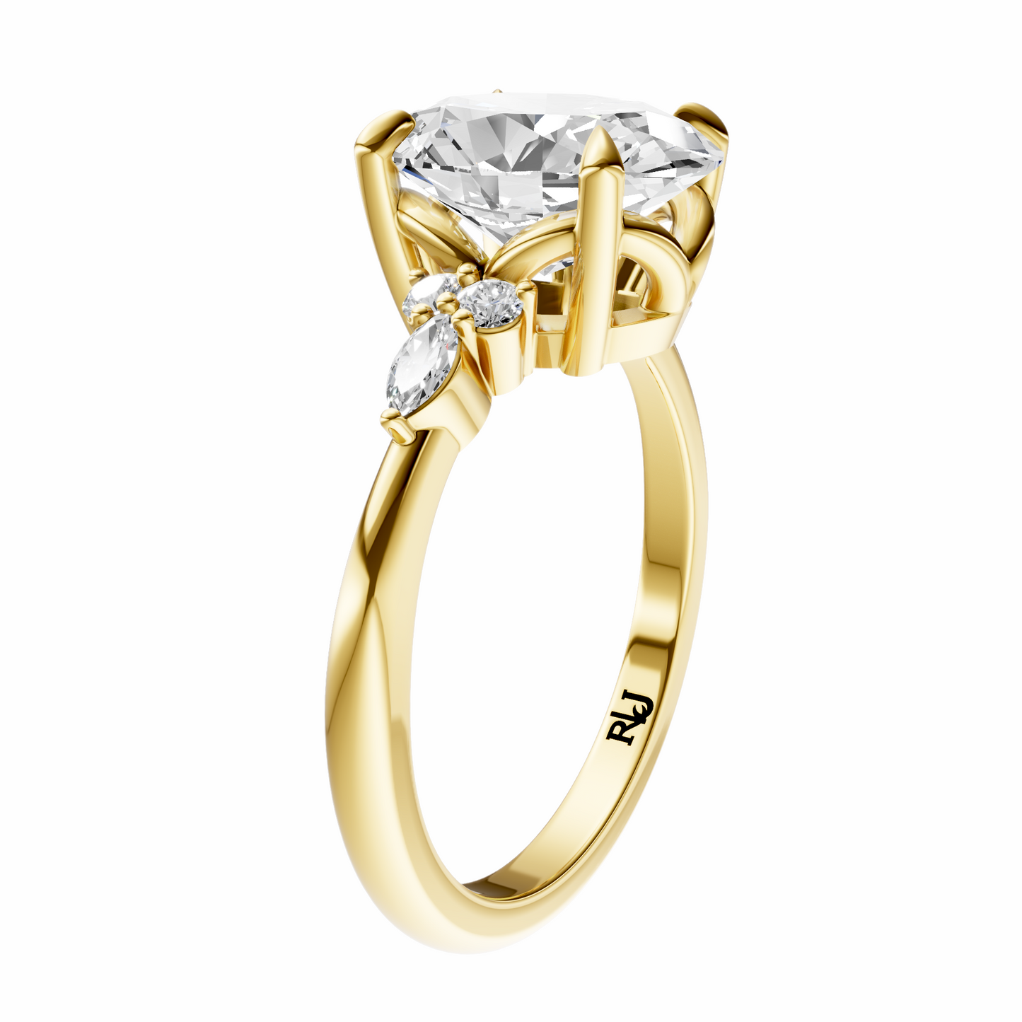 Oval Cluster Elegance Setting