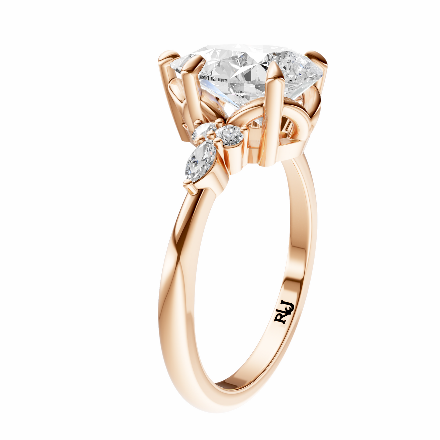 Pear Cluster Elegance Setting