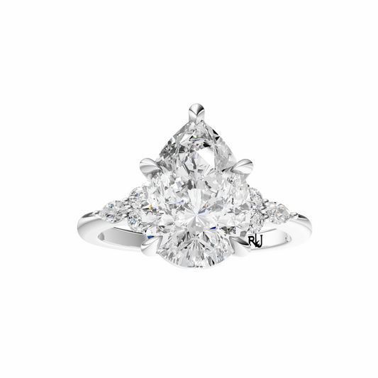 Pear Cluster Elegance Setting