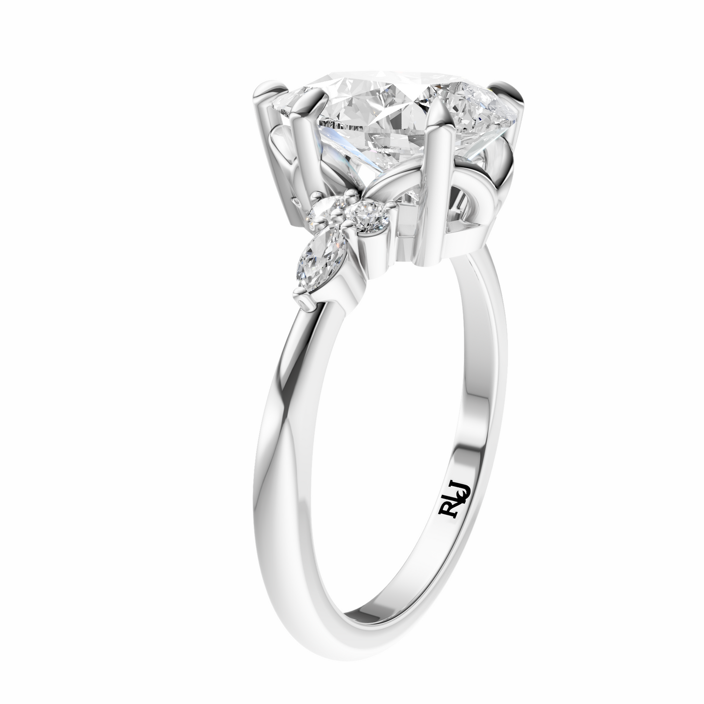 Pear Cluster Elegance Setting