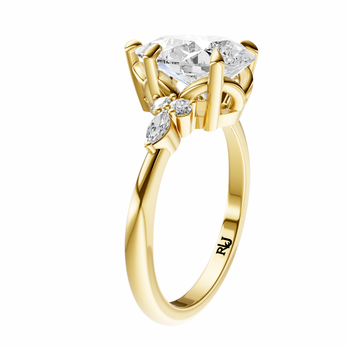 Pear Cluster Elegance Setting