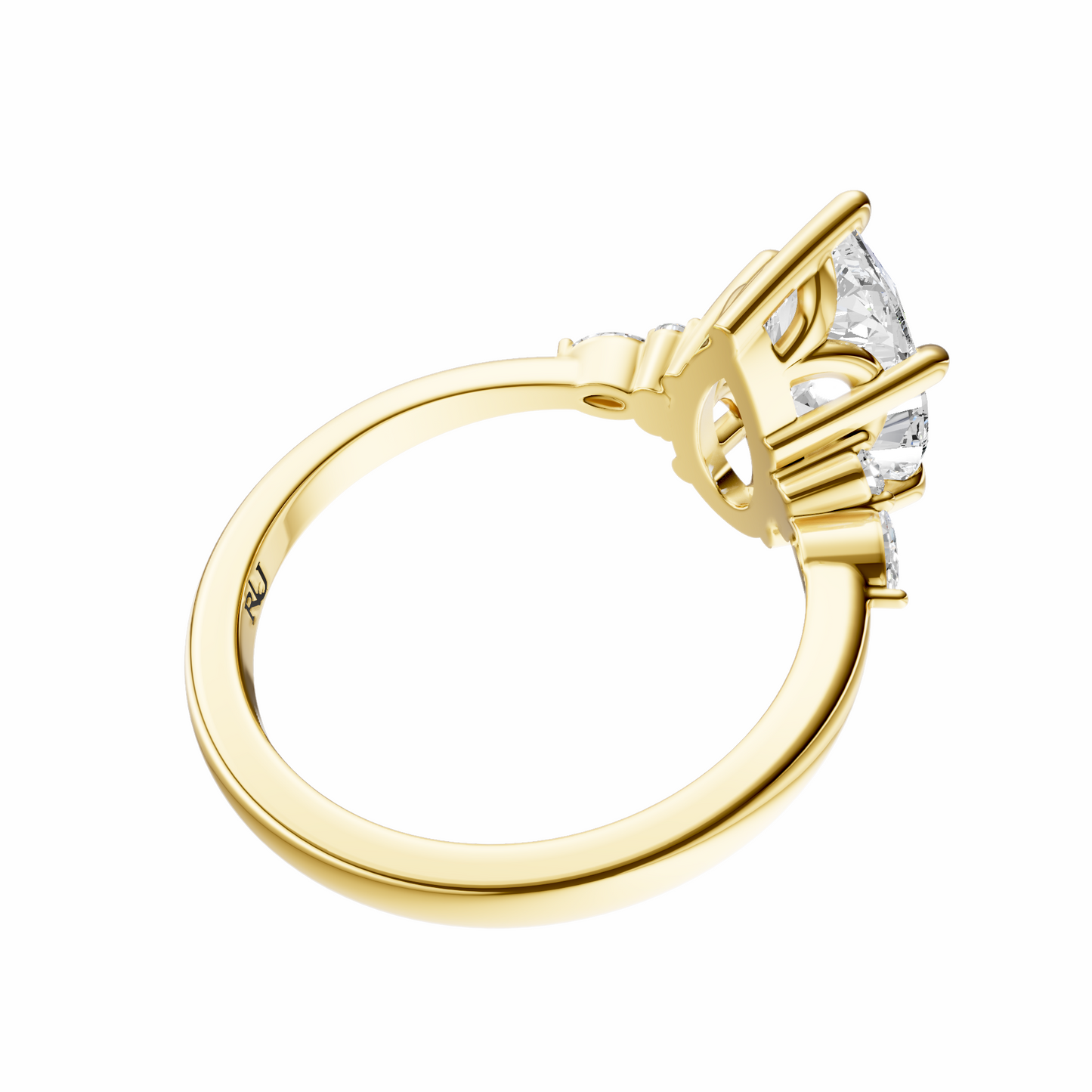 Pear Cluster Elegance Setting