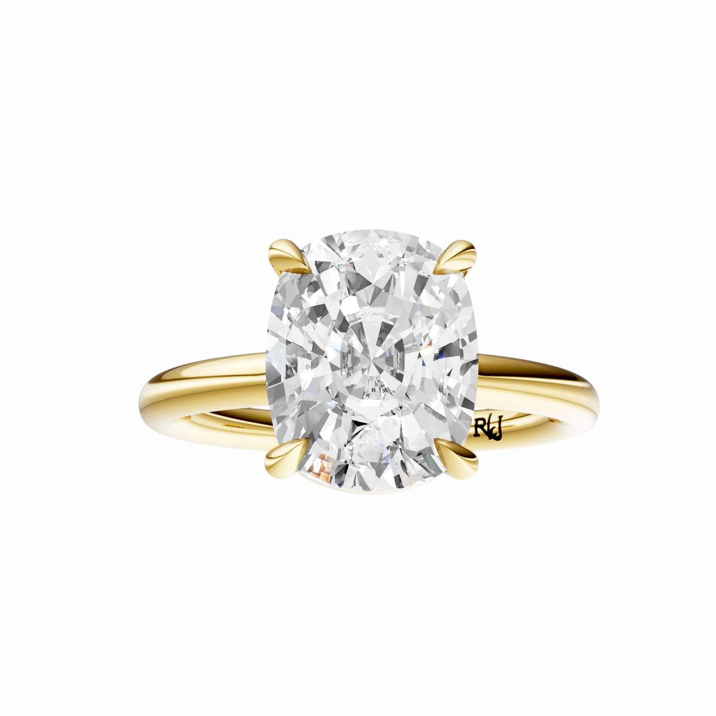 Cushion Deleted Bridge Solitaire Setting