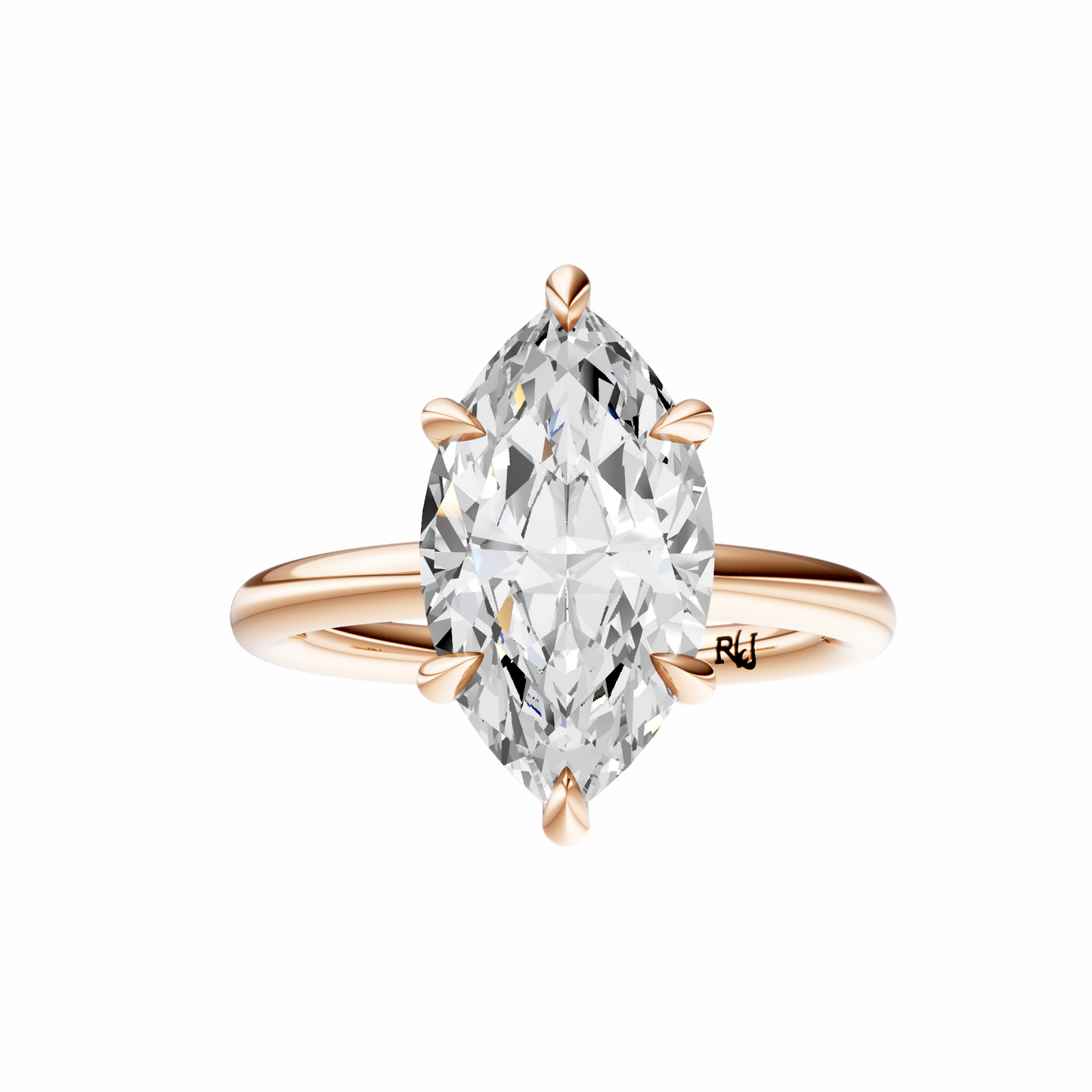 Marquise Deleted Bridge Solitaire Setting