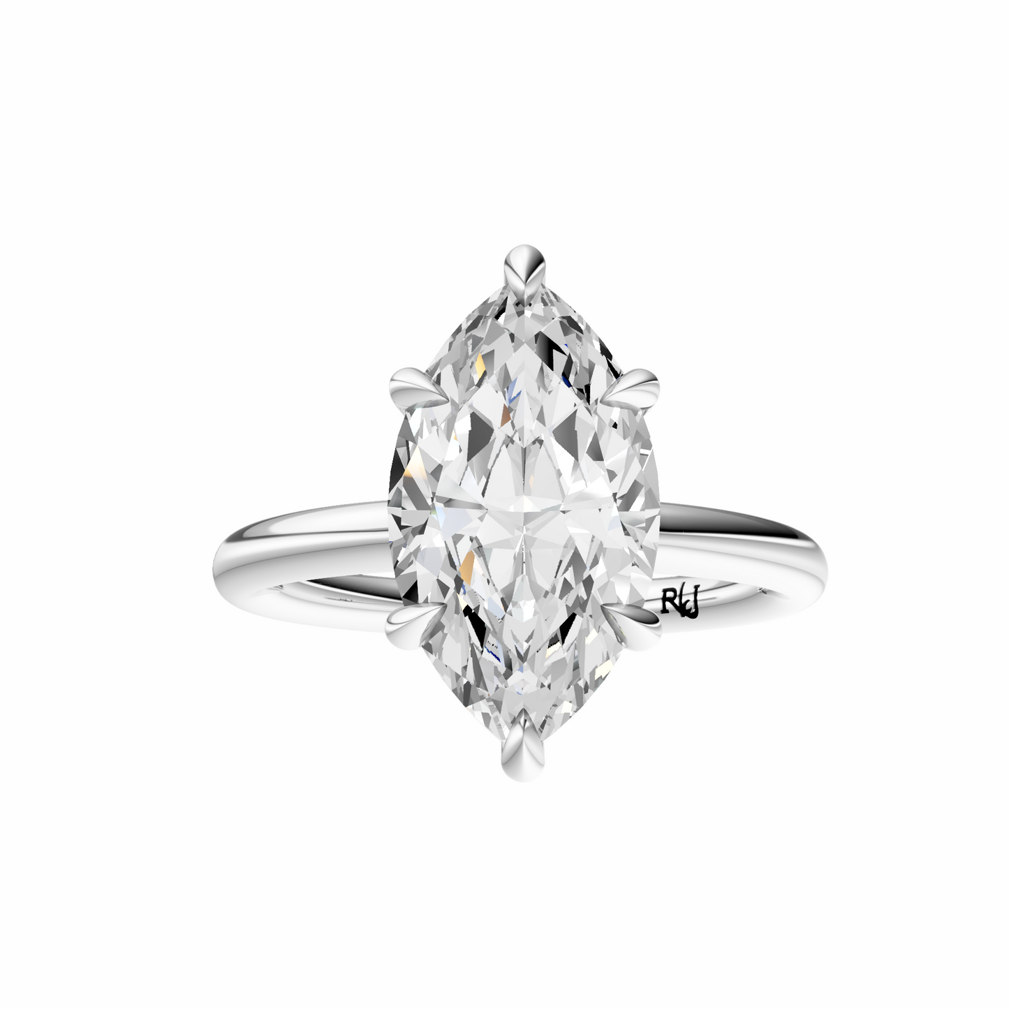 Marquise Deleted Bridge Solitaire Setting