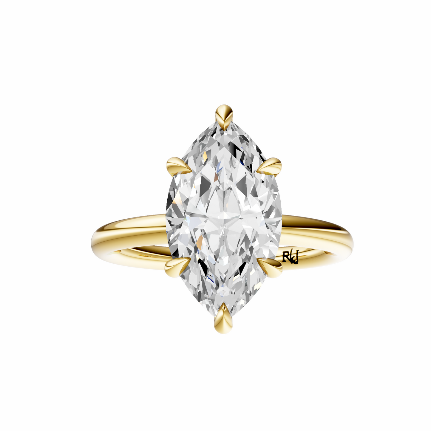 Marquise Deleted Bridge Solitaire Setting