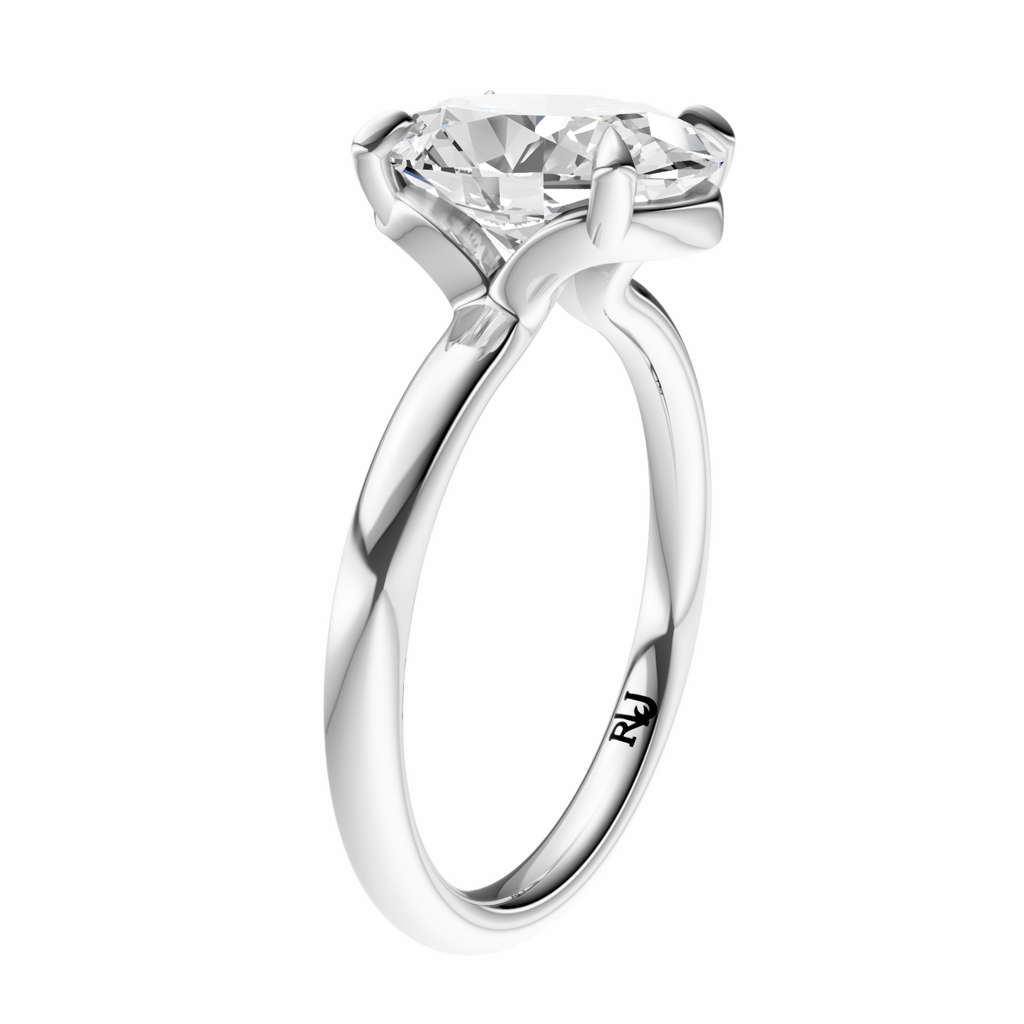 Oval Deleted Bridge Solitaire Setting