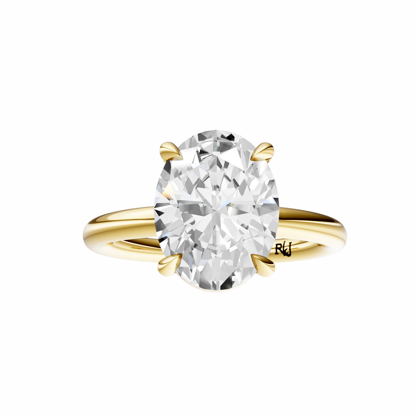 Oval Deleted Bridge Solitaire Setting