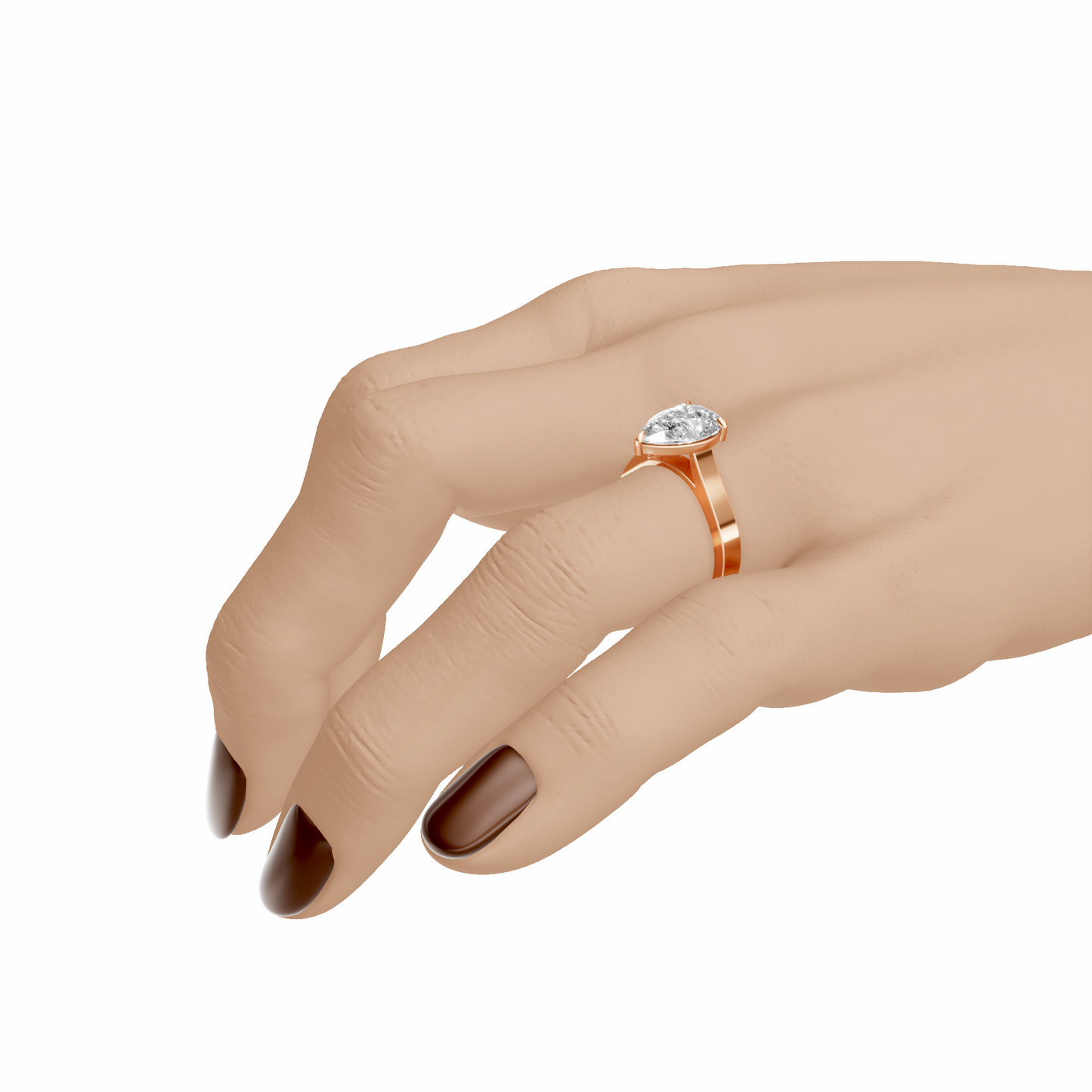 Pear European Cathedral Solitaire Setting