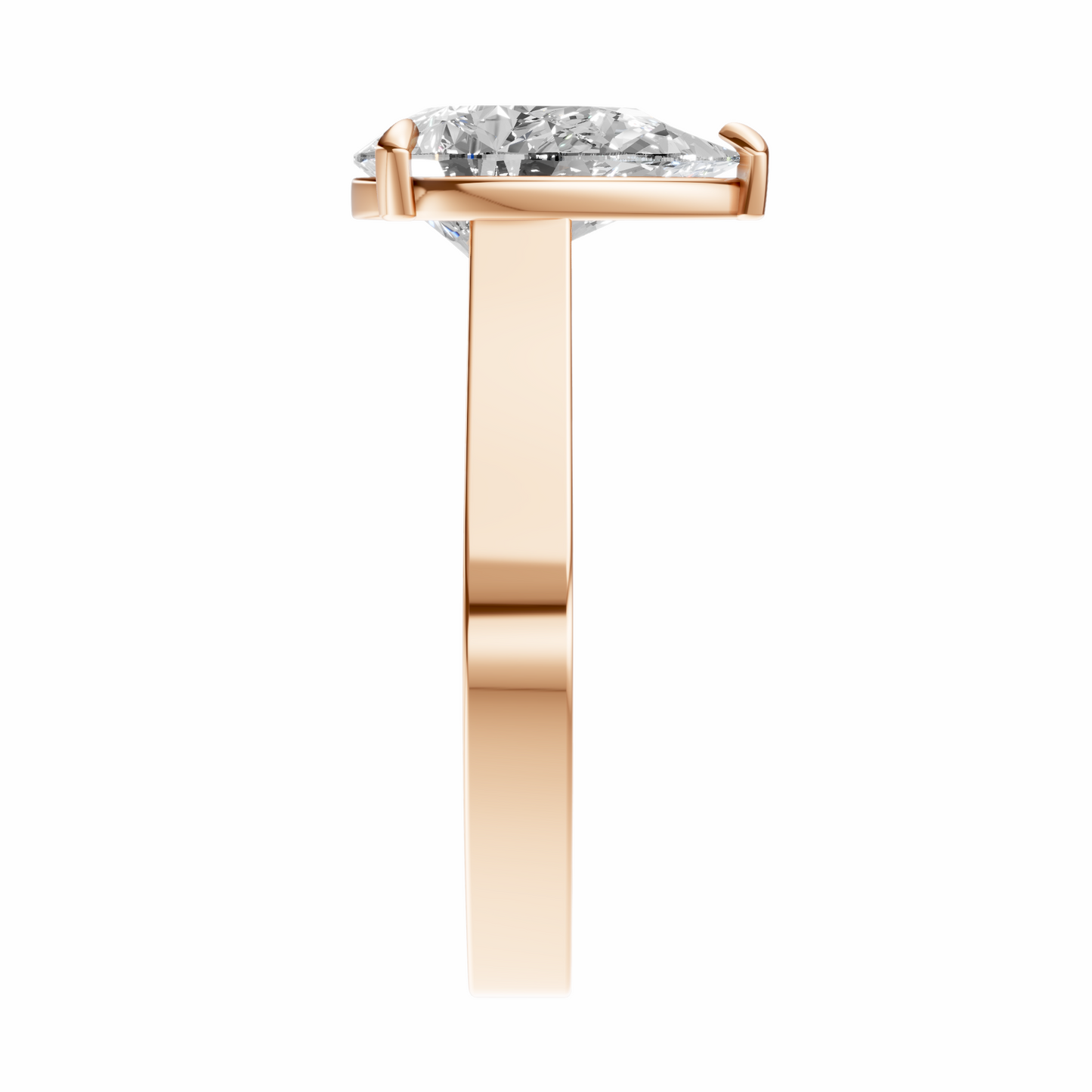 Pear European Cathedral Solitaire Setting