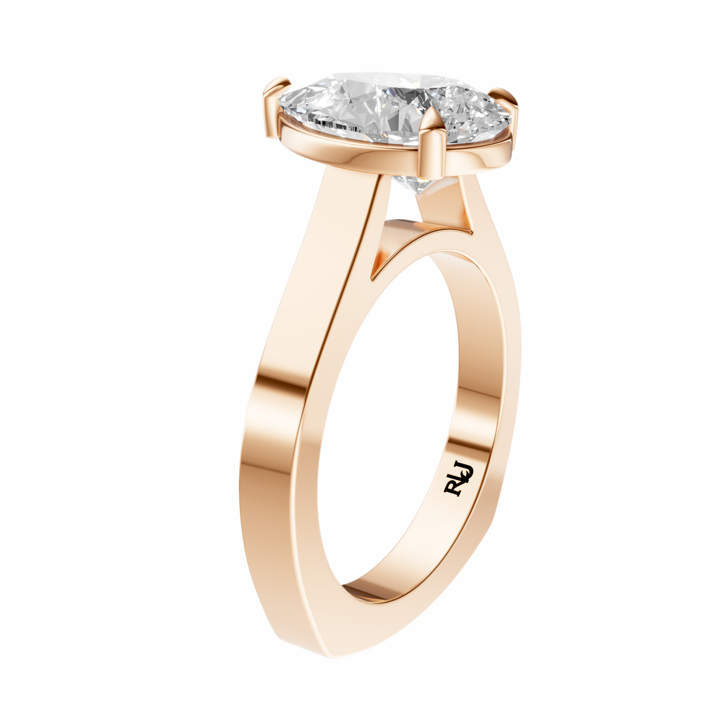 Pear European Cathedral Solitaire Setting