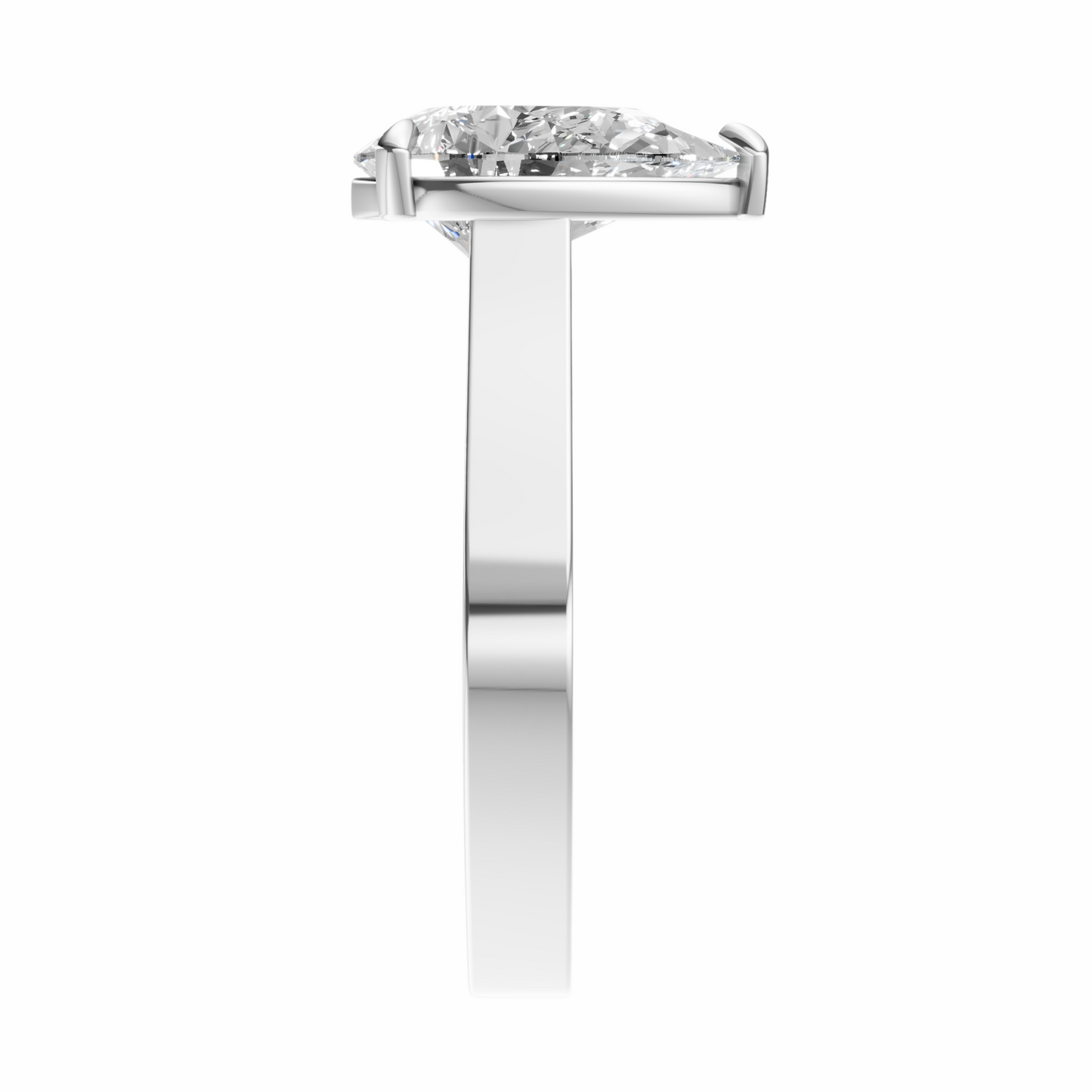 Pear European Cathedral Solitaire Setting