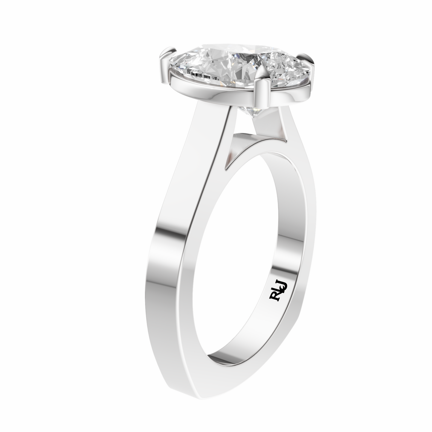 Pear European Cathedral Solitaire Setting