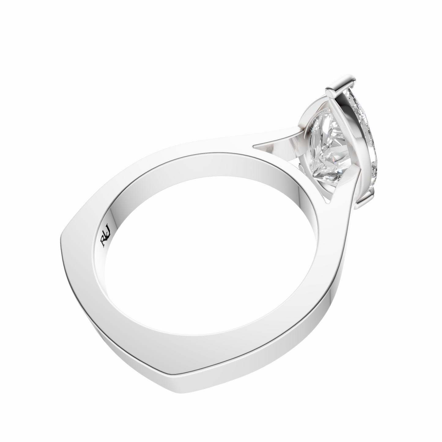 Pear European Cathedral Solitaire Setting