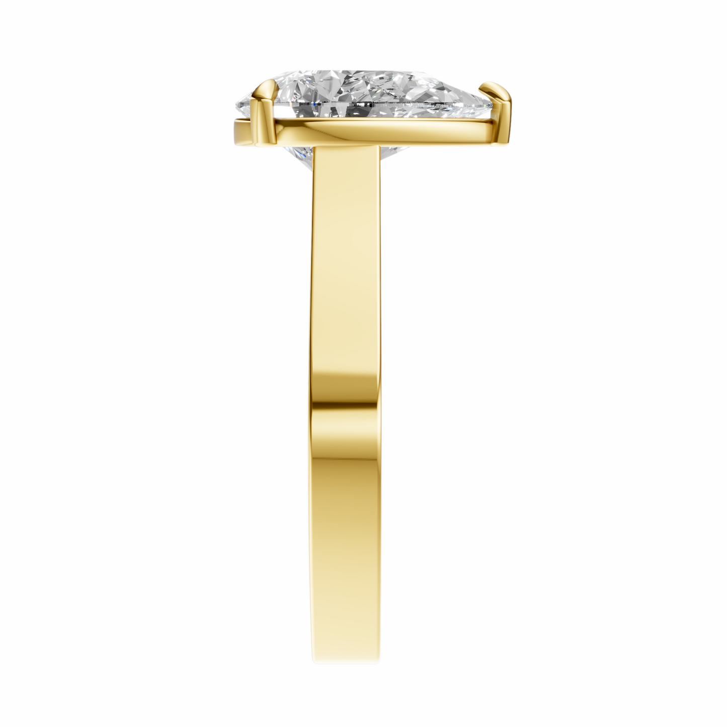 Pear European Cathedral Solitaire Setting