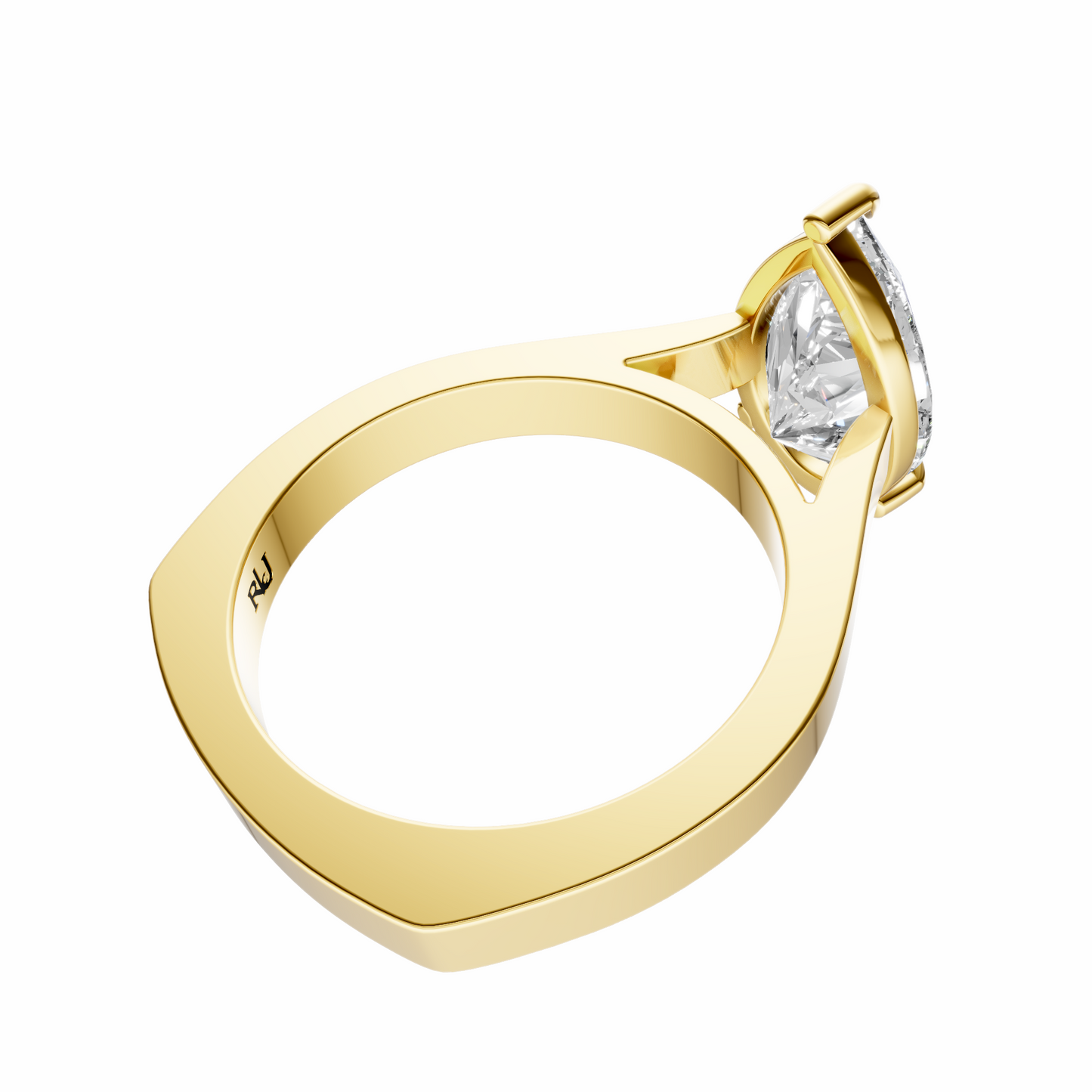 Pear European Cathedral Solitaire Setting