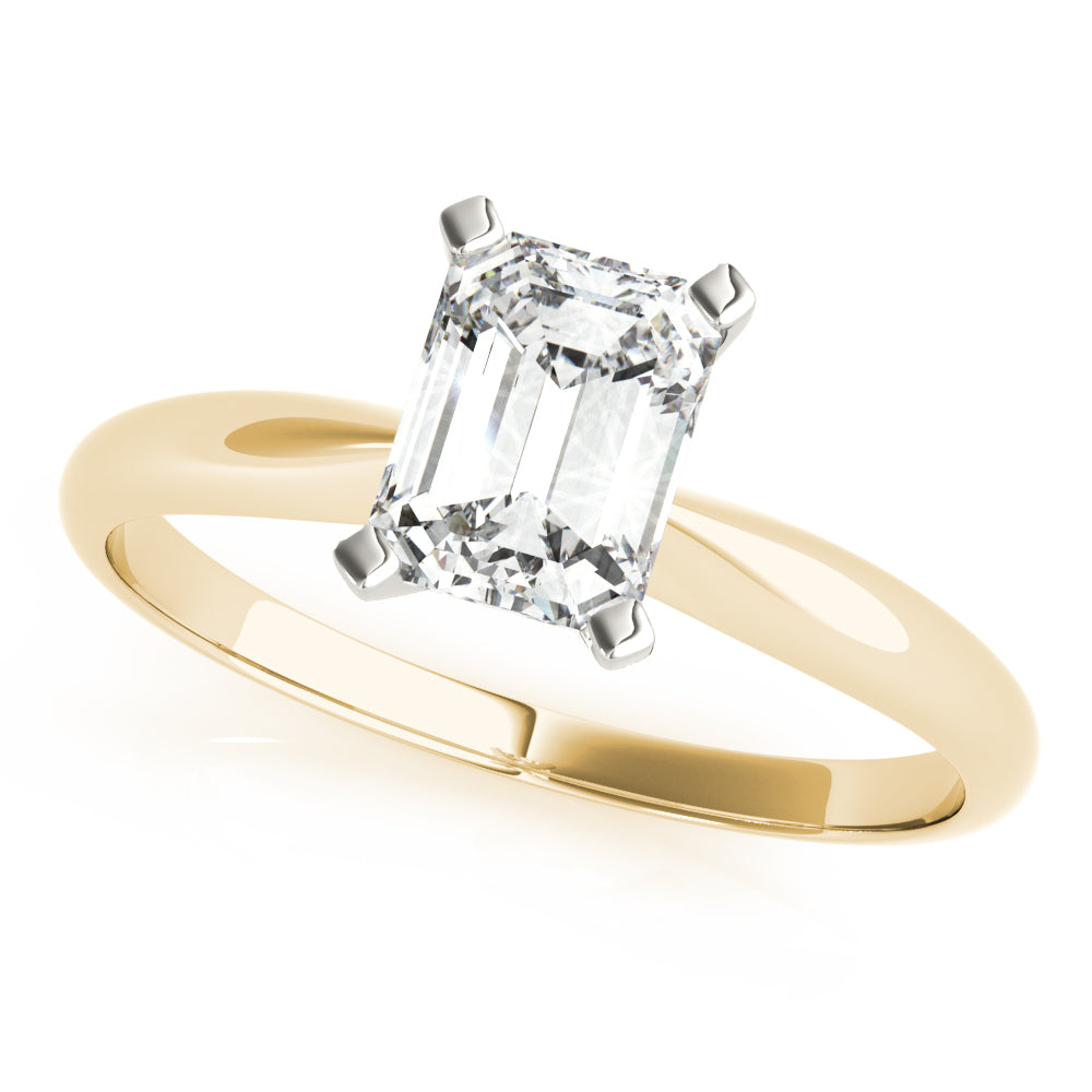 Emerald Tapered 4-Prong Solitaire Setting
