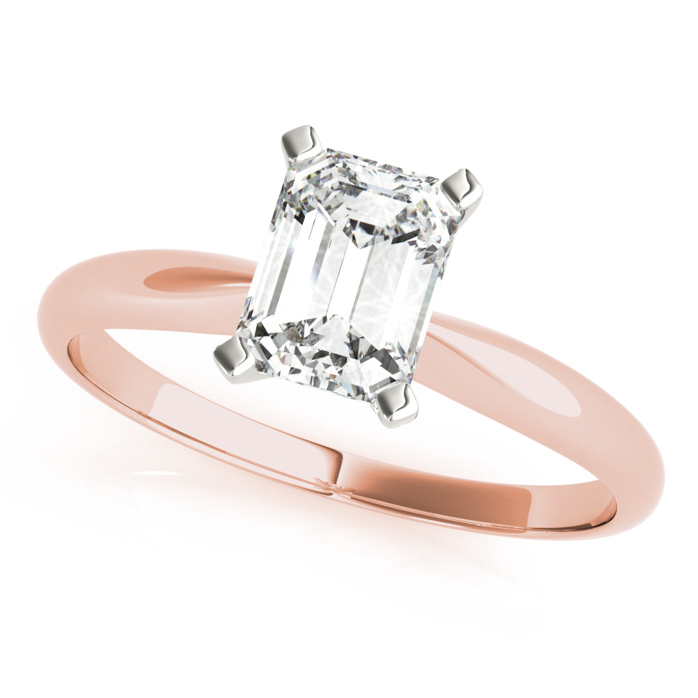 Emerald Tapered 4-Prong Solitaire Setting