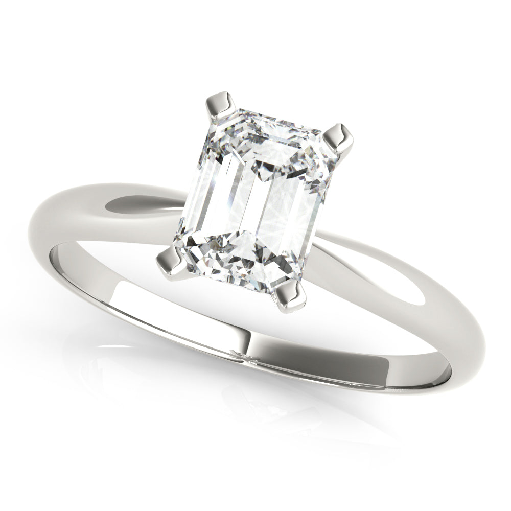 Emerald Tapered 4-Prong Solitaire Setting