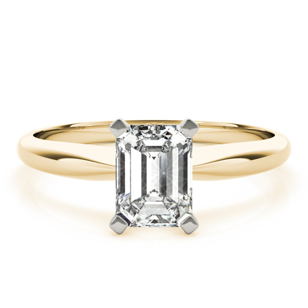 Emerald Tapered 4-Prong Solitaire Setting